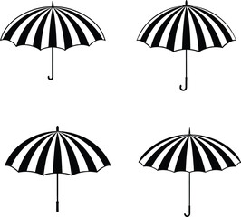 Umbrella Silhouette Vector Illustration