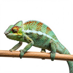 Obraz premium chameleon on a white background
