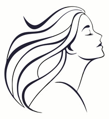 Perfect posters to decorate your interior: abstract style woman silhouette.