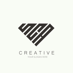 SCA Diamond shape logo Design