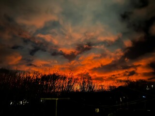 Fototapeta premium Volcanic sky in Iceland