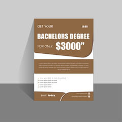 university admission flayer design template