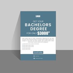 university admission flayer design template
