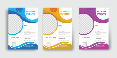  Corporate business flyer design layout vector.