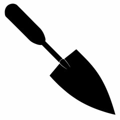 Black Silhouette of a Trowel - Vector Illustration