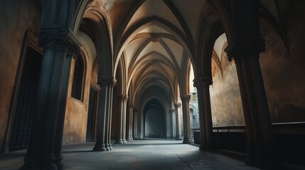 Fototapeta premium Elegant Gothic Architecture Interior