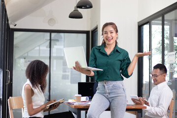 people working together in office