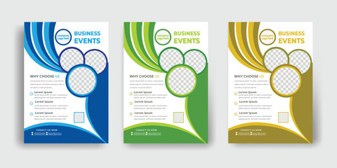  Corporate business flyer design layout vector.