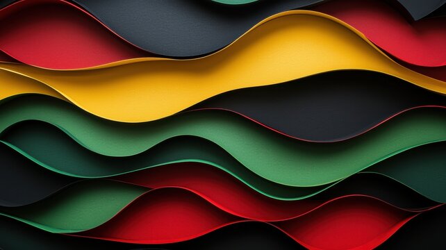 Overlapping Paper Layers in Bold Colors