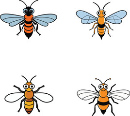 Little Insects Icon Vector Illustration
