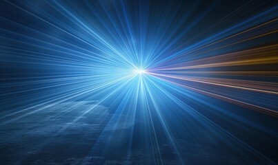 Fototapeta premium 科技光芒射线放射线条爆发概念背景