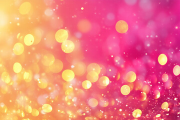 Obraz premium Abstract background. Romantic pink and yellow glow defocused bokeh lights