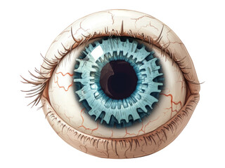 Realistic Human Eye with Detailed Iris Design