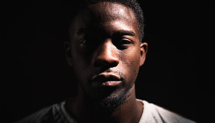 Obraz premium Male portrait with shadow and lighting.