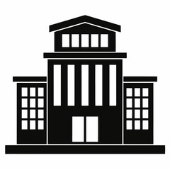 Office Building Silhouette Vector Design