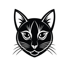 Fototapeta premium black cat head