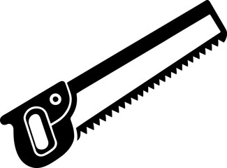 Hand Saw Silhouette Vector Illustration Design