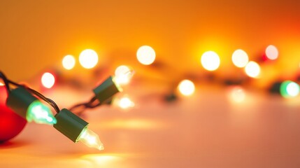 Christmas String Lights Glowing Through Torn Paper for Festive Decoration