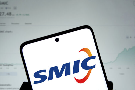 Dhaka, Bangladesh- 9 Dec 2024: SMIC logo is displayed on smartphone. Semiconductor Manufacturing International Corporation is a Chinese semiconductor company.