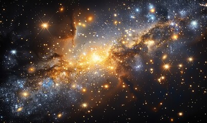 Fototapeta premium 宇宙星云绚丽色彩梦幻星点背景壁纸