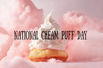 National cream puff day concept 2 January 