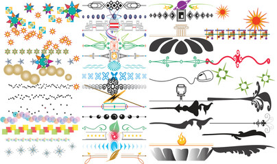Doodle cute glitter pen line elements. Doodle heart, arrow, star, sparkle decoration symbol set icon. Simple sketch line style emphasis, attention, pattern elements. Vector illustration.