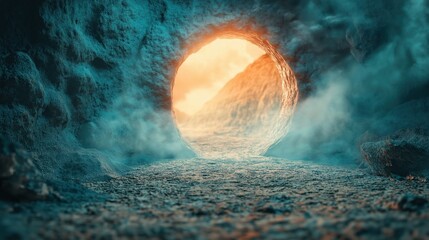 Mystical Cave Entrance View