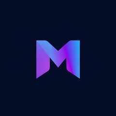 Obraz premium M logo template design,M logo designe ai gnarator.