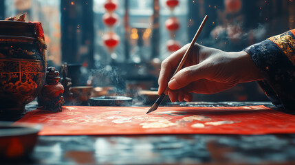 Artistic Hand Painting Traditional Chinese Calligraphy
