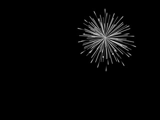 Fototapeta premium A minimalist firework design in monochrome, creating an elegant and subtle celebratory background