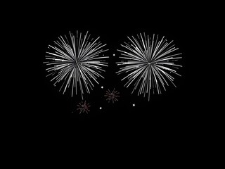 Fototapeta premium A minimalist firework design in monochrome, creating an elegant and subtle celebratory background
