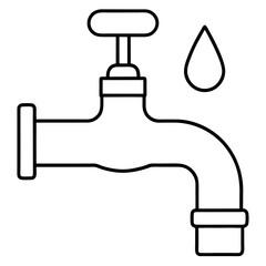 faucet with a drop of water