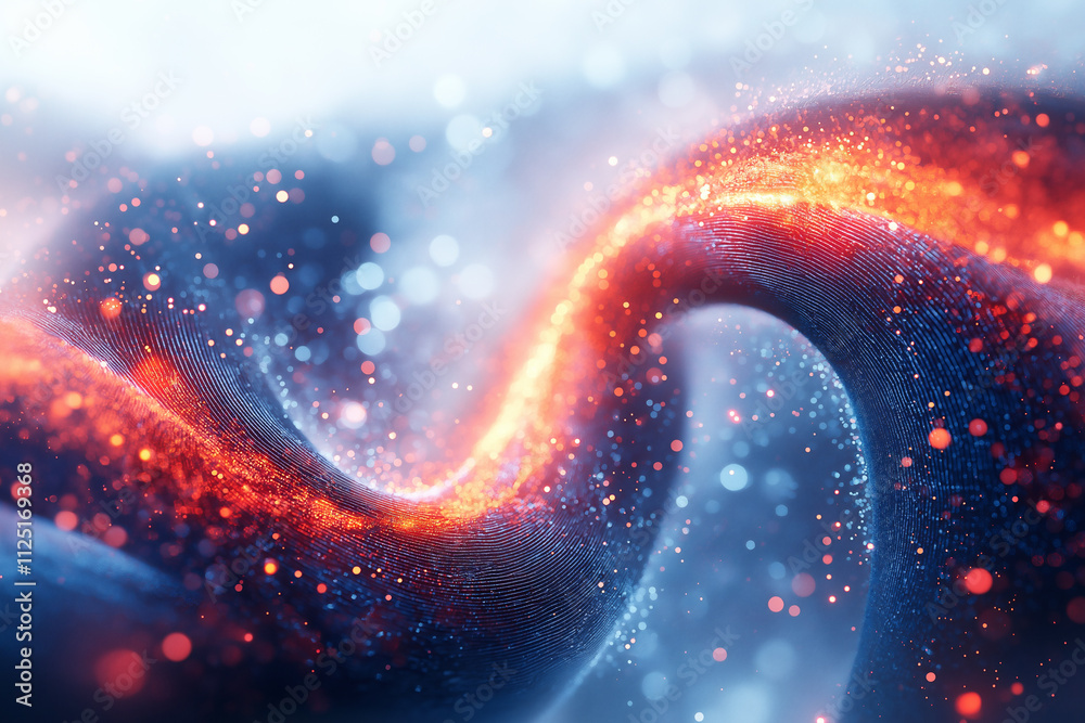 Poster waves of vibrant colors creating a mesmerizing abstract design in motion. generative ai