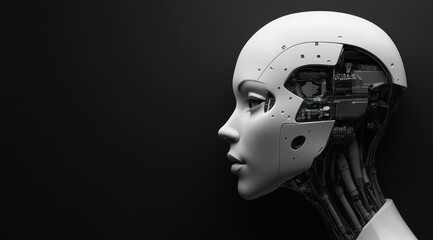 Robotic head with exposed technology and mechanical core