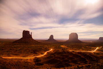 monument valley Utah at night