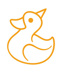 Cute duckling doodle sketch design