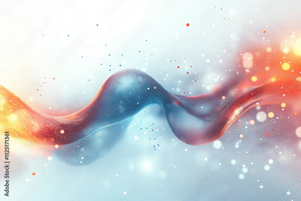 Poster swirling abstract shapes create a mesmerizing visual display with vibrant colors. generative ai