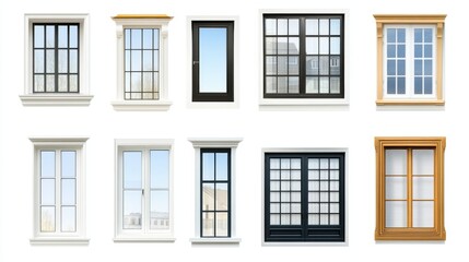 Obraz premium Elegant Architectural Windows Collection - Various Styles and Designs