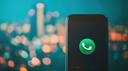 Close-up of Phone with Blocked Call Icon