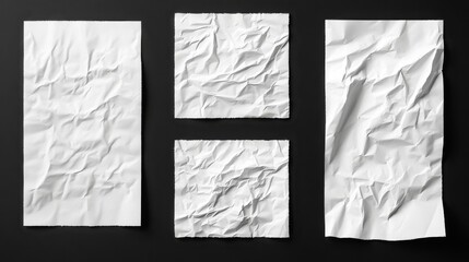 Crumpled White Paper Texture Mockup - Graphic Design Resource