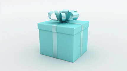 blue gift box isolated on white