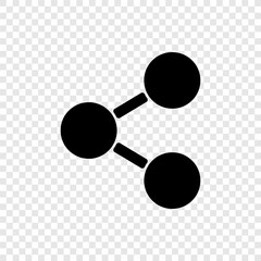 Share simple icon vector. Flat design. Transparent grid