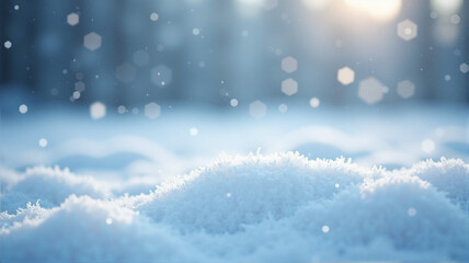 christmas background with snow