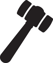 Gavel Silhouette Vector Icon Design Illustration