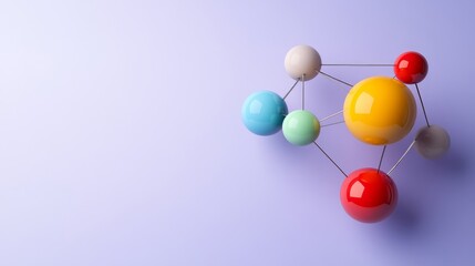 Obraz premium Colorful Sphere Network - Abstract network, connection, technology, innovation, collaboration. Symbolizes global communication, data flow, and teamwork.
