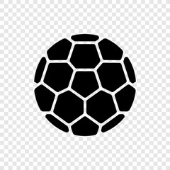 Fototapeta premium Football simple icon vector. Flat design. Transparent grid