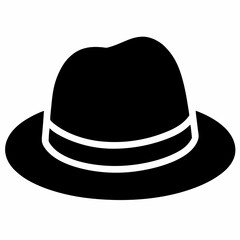 Black Hat Silhouette Vector Illustration