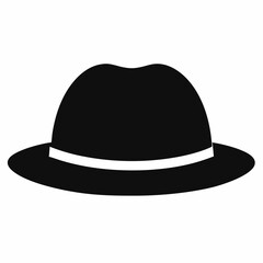Black Hat Silhouette Vector Illustration