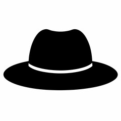 Black Hat Silhouette Vector Illustration