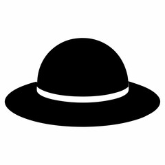 Black Hat Silhouette Vector Illustration